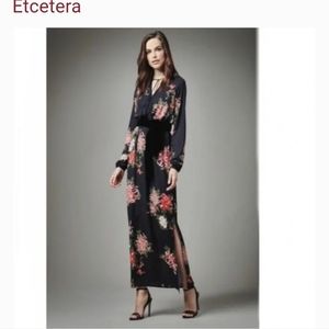 Etcetera long sleeved maxi dress